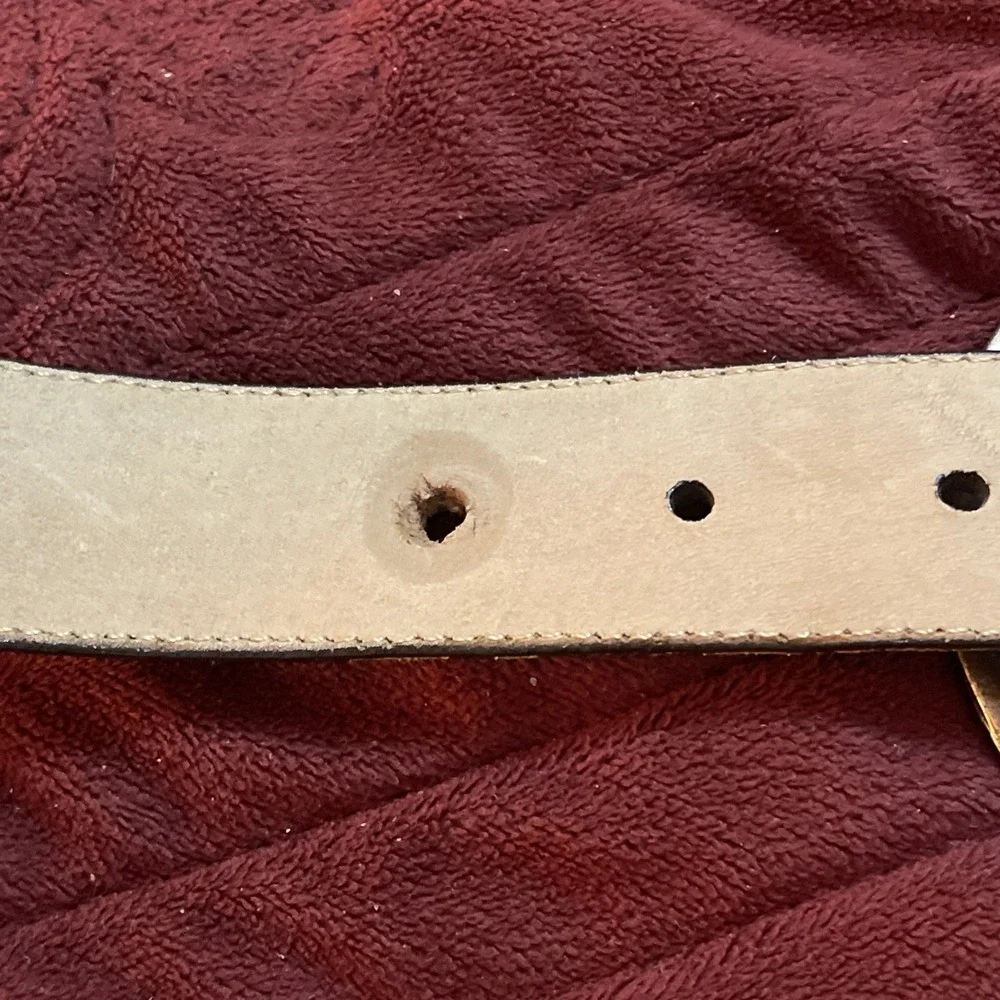 Vtg Brighton Belt S 44607 with Brown Leather and‎ Silver Embellishments, 1994